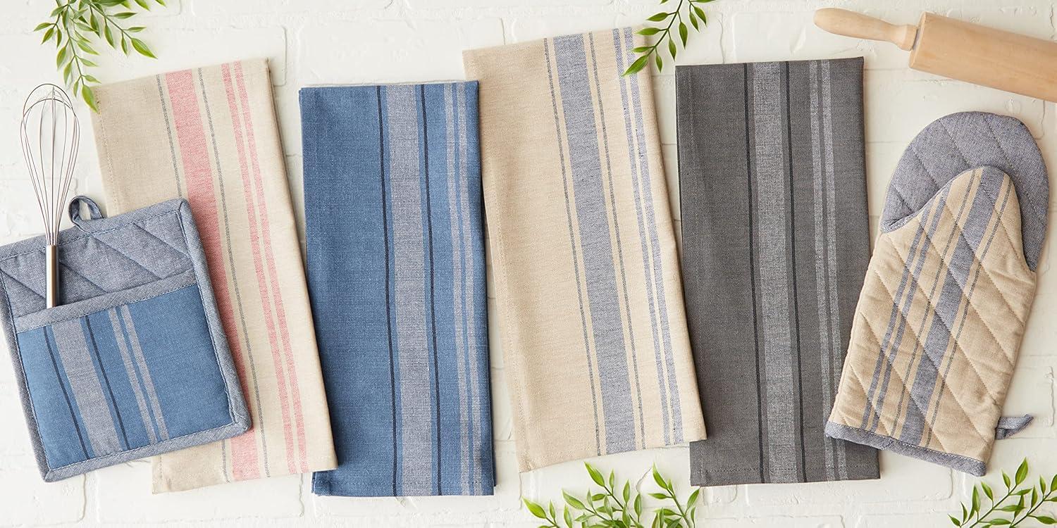 imageDII French Stripe Dishtowels Kitchen Collection 20 x 30 Set of 3 Chambray BlueChambray Blue