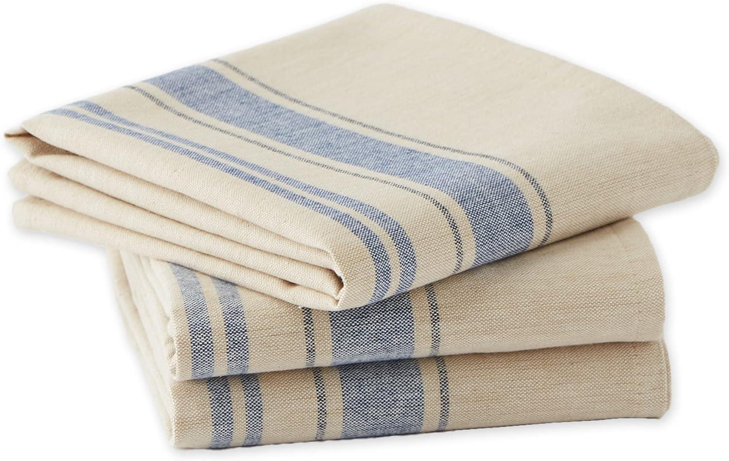 imageDII French Stripe Dishtowels Kitchen Collection 20 x 30 Set of 3 Chambray BlueNautical Blue