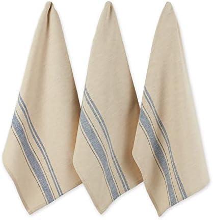 imageDII French Stripe Dishtowels Kitchen Collection 20 x 30 Set of 3 Chambray BlueNautical Blue