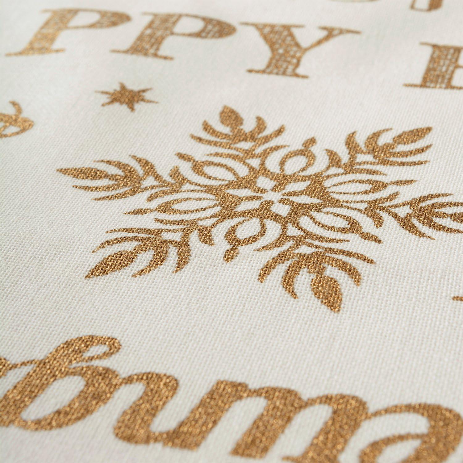 imageDII Holiday Dining Table Linen Metallic Fabric Kitchen Dcor Christmas Tablecloth 60x84 Silver Holiday CollageGold Holiday Collage