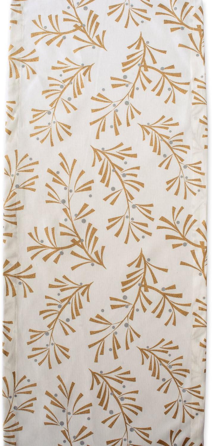 imageDII Holiday Dining Table Linen Metallic Fabric Kitchen Dcor Christmas Tablecloth 60x84 Silver Holiday CollageGold Holly Leaves