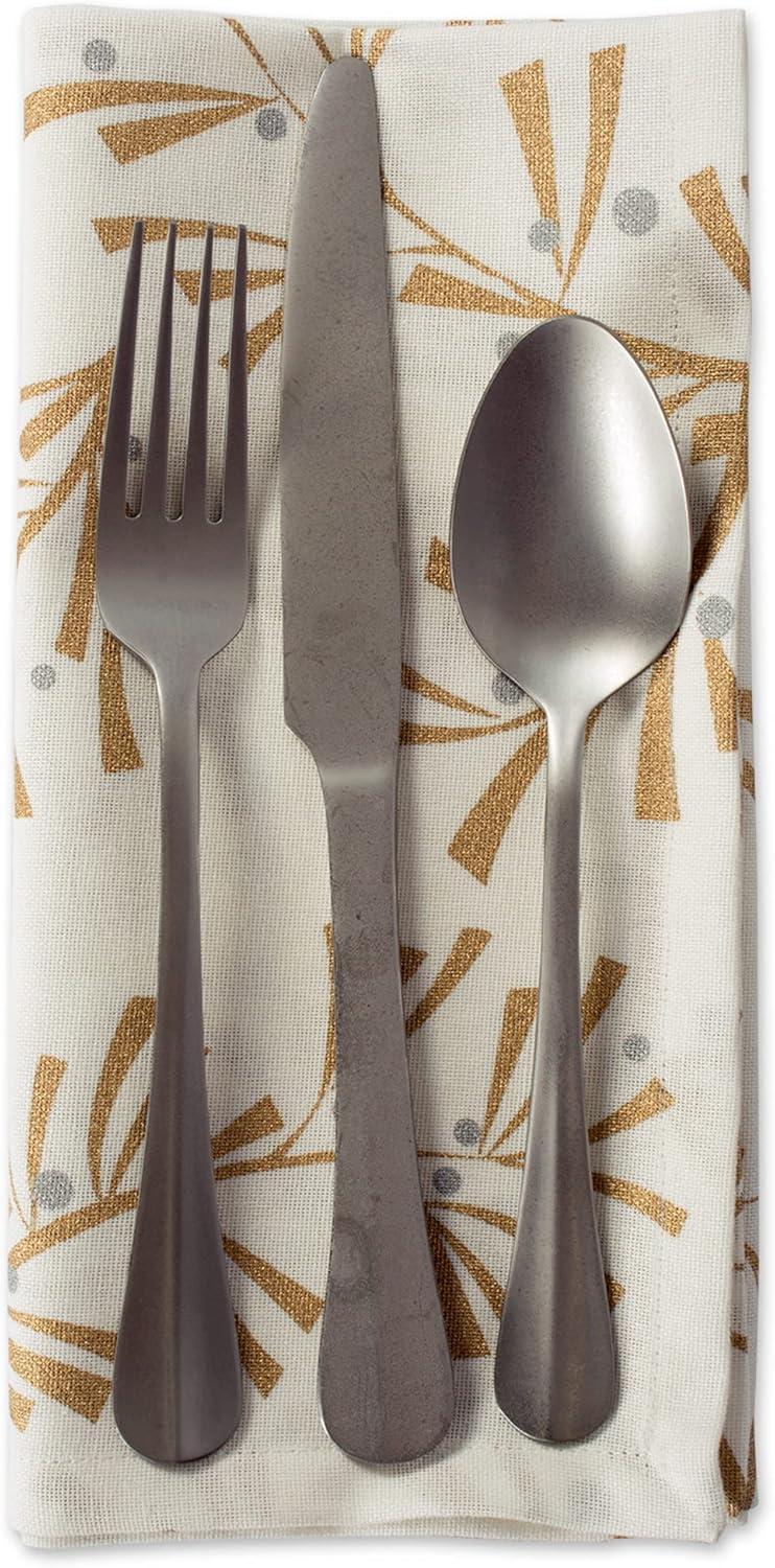 imageDII Holiday Dining Table Linen Metallic Fabric Kitchen Dcor Christmas Tablecloth 60x84 Silver Holiday CollageGold Holly Leaves