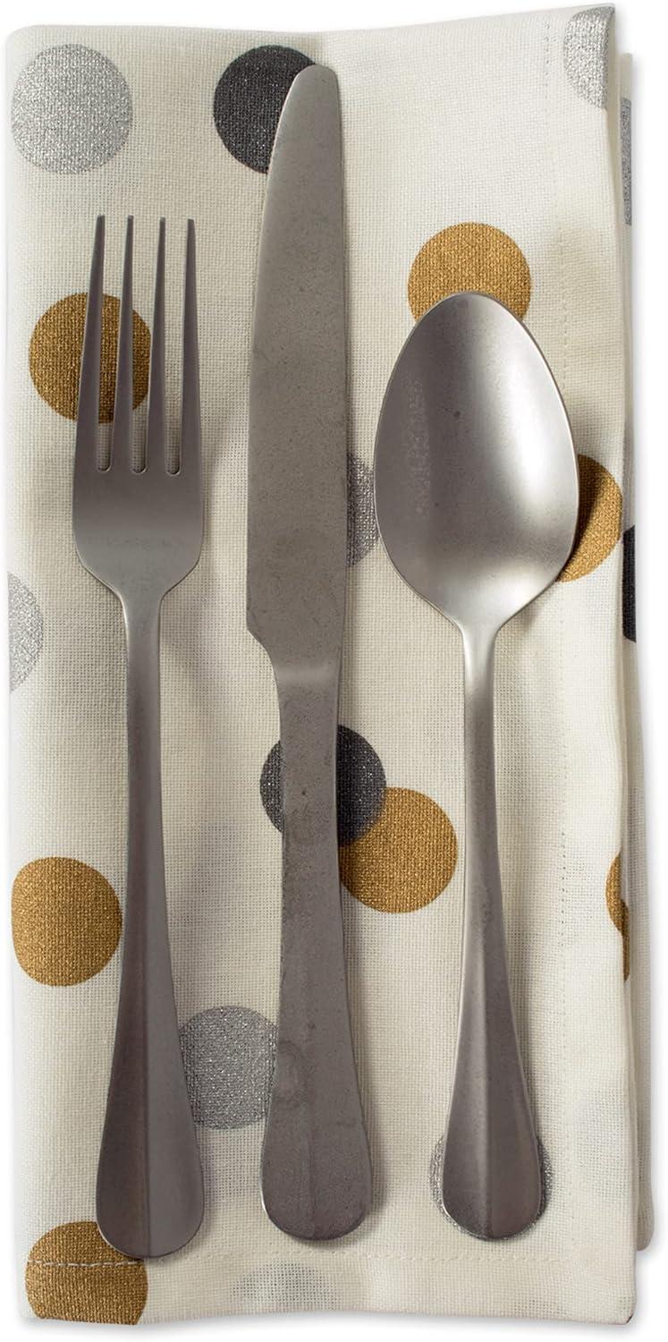 imageDII Holiday Dining Table Linen Metallic Fabric Kitchen Dcor Christmas Tablecloth 60x84 Silver Holiday CollageSilver  Gold Polka Dot Confetti