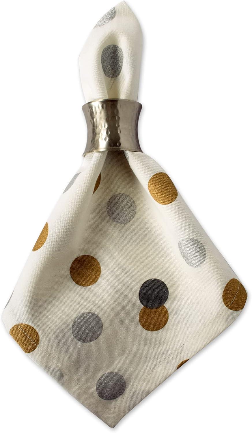 imageDII Holiday Dining Table Linen Metallic Fabric Kitchen Dcor Christmas Tablecloth 60x84 Silver Holiday CollageSilver  Gold Polka Dot Confetti