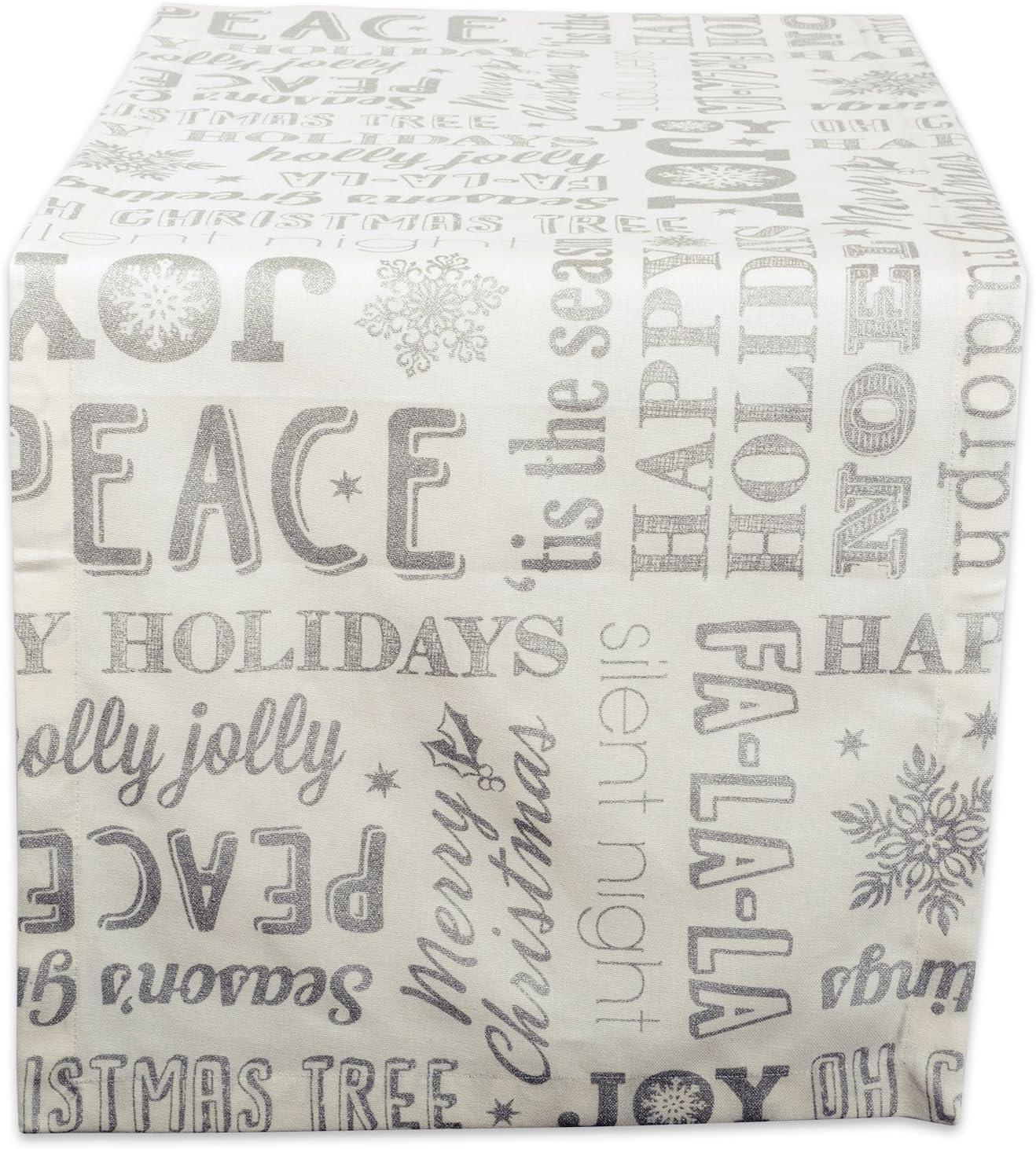 imageDII Holiday Dining Table Linen Metallic Fabric Kitchen Dcor Christmas Tablecloth 60x84 Silver Holiday CollageSilver Holiday Collage