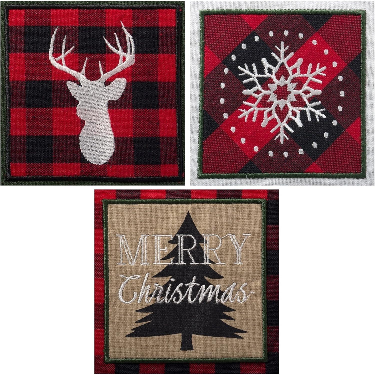 imageDII Holiday Kitchen Towels Embroidered Dish Towel Set 18x28 Cozy Christmas 3 PieceFireside