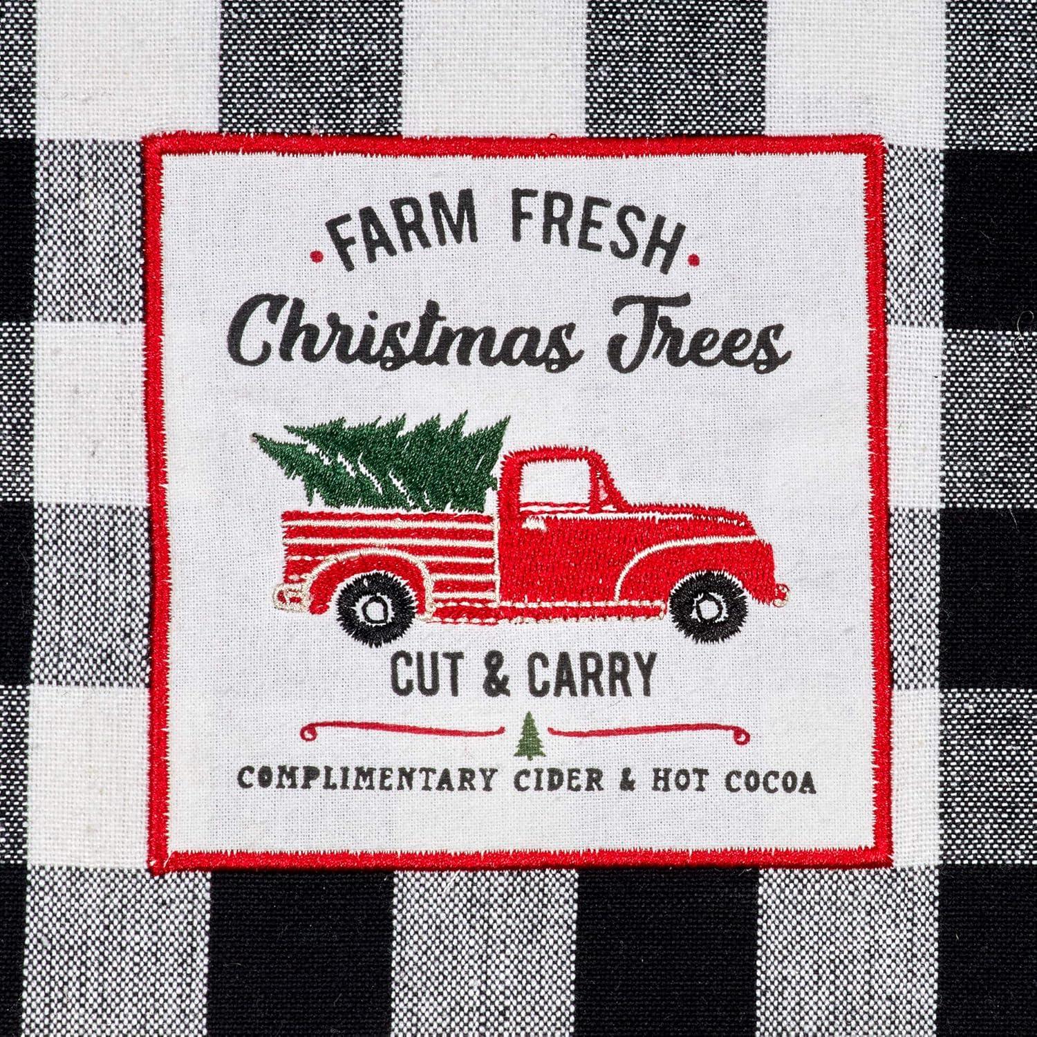 imageDII Holiday Kitchen Towels Embroidered Dish Towel Set 18x28 Cozy Christmas 3 PieceTree Farm