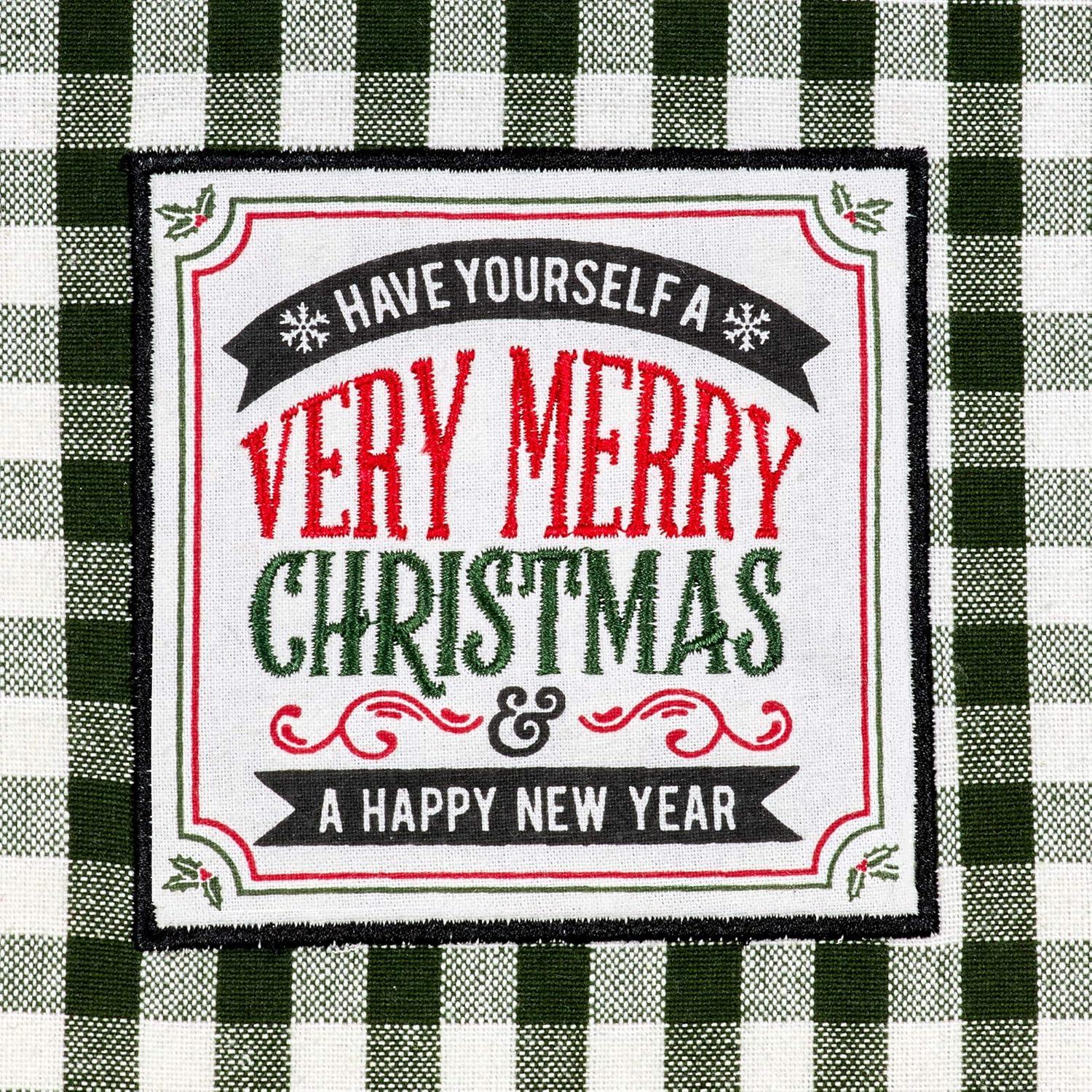 imageDII Holiday Kitchen Towels Embroidered Dish Towel Set 18x28 Cozy Christmas 3 PieceTree Farm
