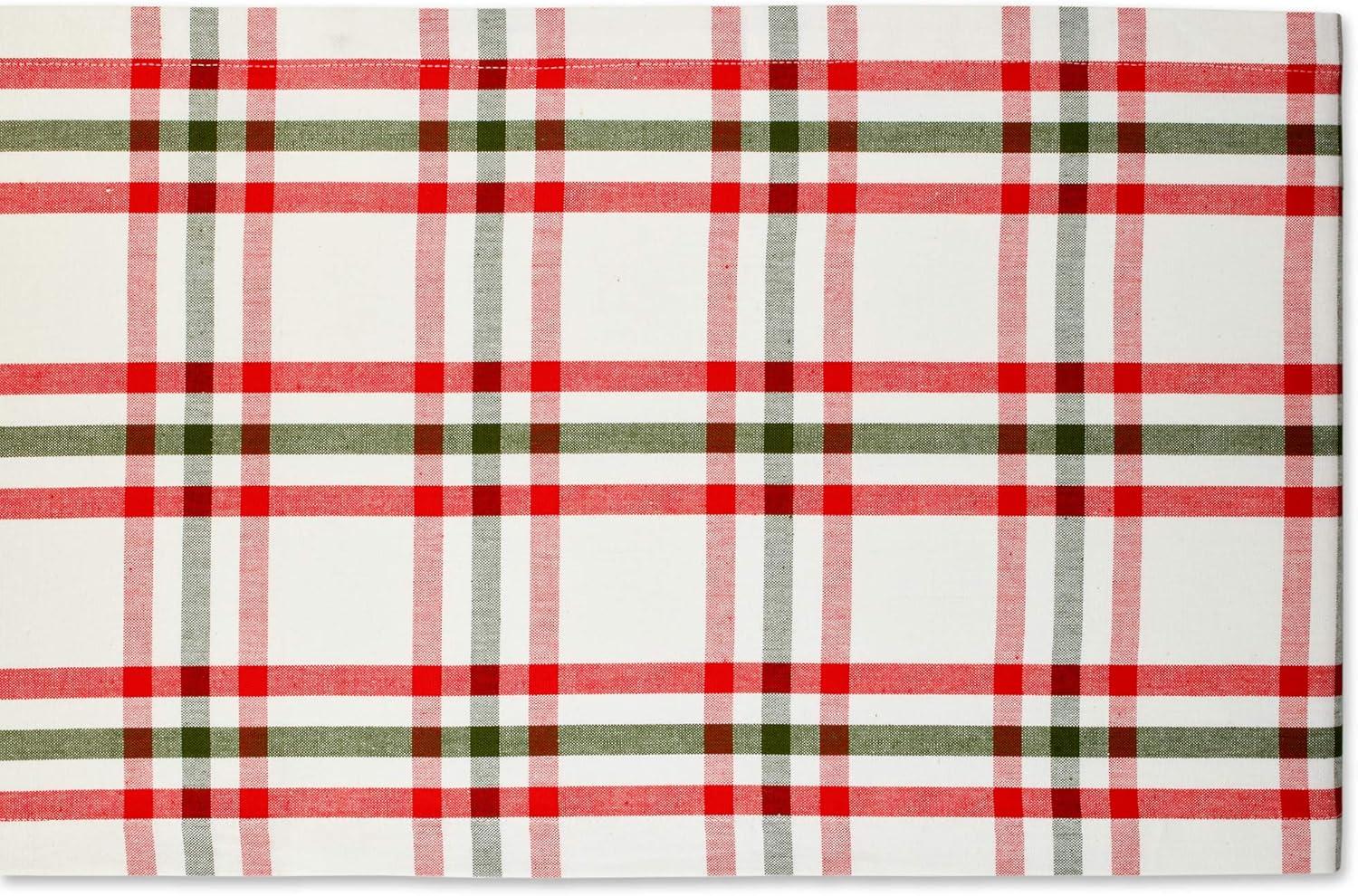 imageDII Jolly Christmas Tree Collection Holiday Table ampamp Kitchen Dcor Tablecloth 60x84 Christmas PlaidChristmas Plaid