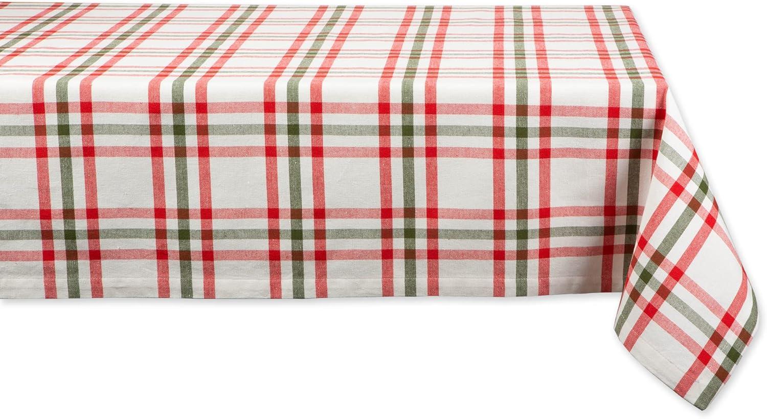 imageDII Jolly Christmas Tree Collection Holiday Table ampamp Kitchen Dcor Tablecloth 60x84 Christmas PlaidChristmas Plaid