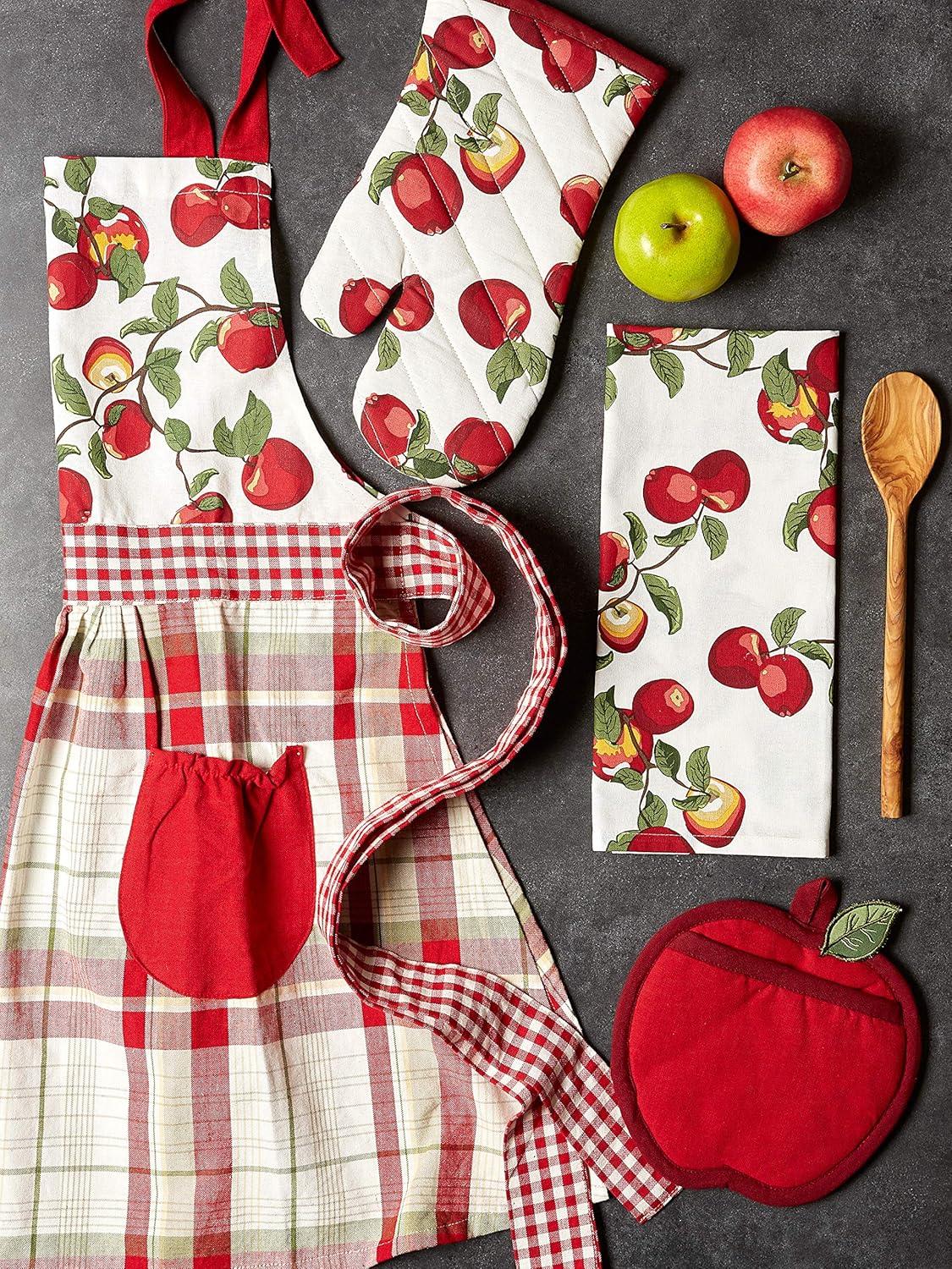 imageDII Kitchen Gift Set Collection Pot Holder ampamp 3 Dish Towels Fresh Herbs 4 PieceApple Orchard