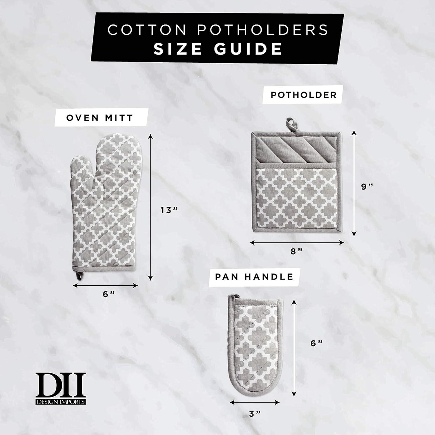 imageDII Kitchen Gift Set Collection Pot Holder ampamp 3 Dish Towels Fresh Herbs 4 PieceBlue Market