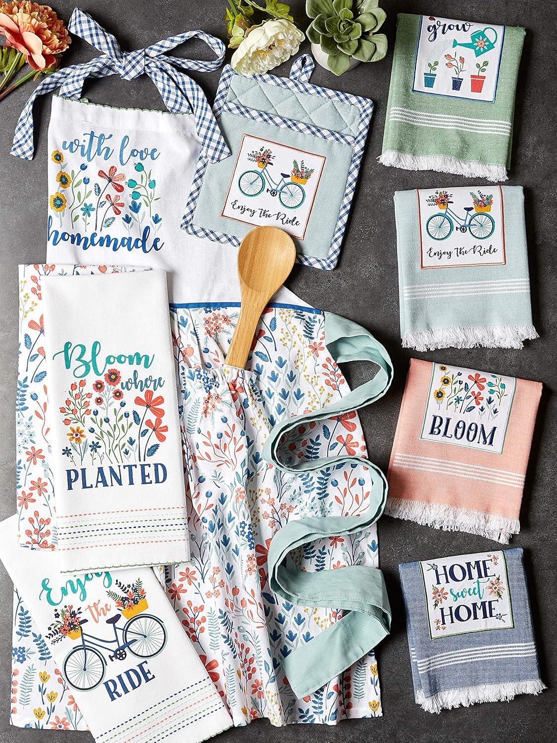 imageDII Kitchen Gift Set Collection Pot Holder ampamp 3 Dish Towels Fresh Herbs 4 PieceEnjoy the Ride
