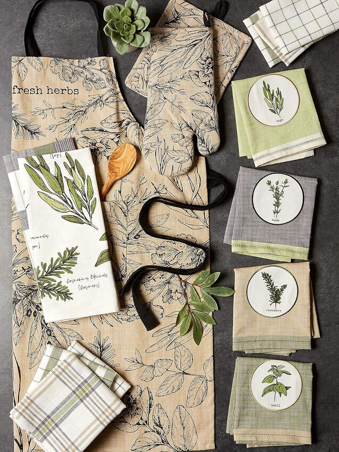 imageDII Kitchen Gift Set Collection Pot Holder ampamp 3 Dish Towels Fresh Herbs 4 PieceFresh Herbs