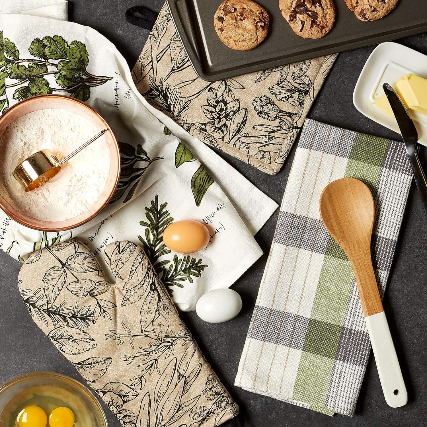 imageDII Kitchen Gift Set Collection Pot Holder ampamp 3 Dish Towels Fresh Herbs 4 PieceFresh Herbs
