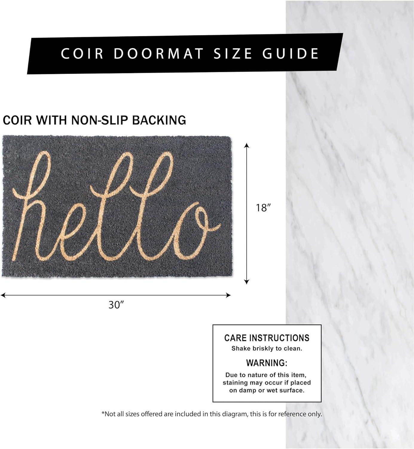 imageDII Outdoor Christmas Door Mat Collection Natural Coir Doormat ampamp Front Porch Dcor 17x29 Santa Belly GoldSanta Ho Ho Ho