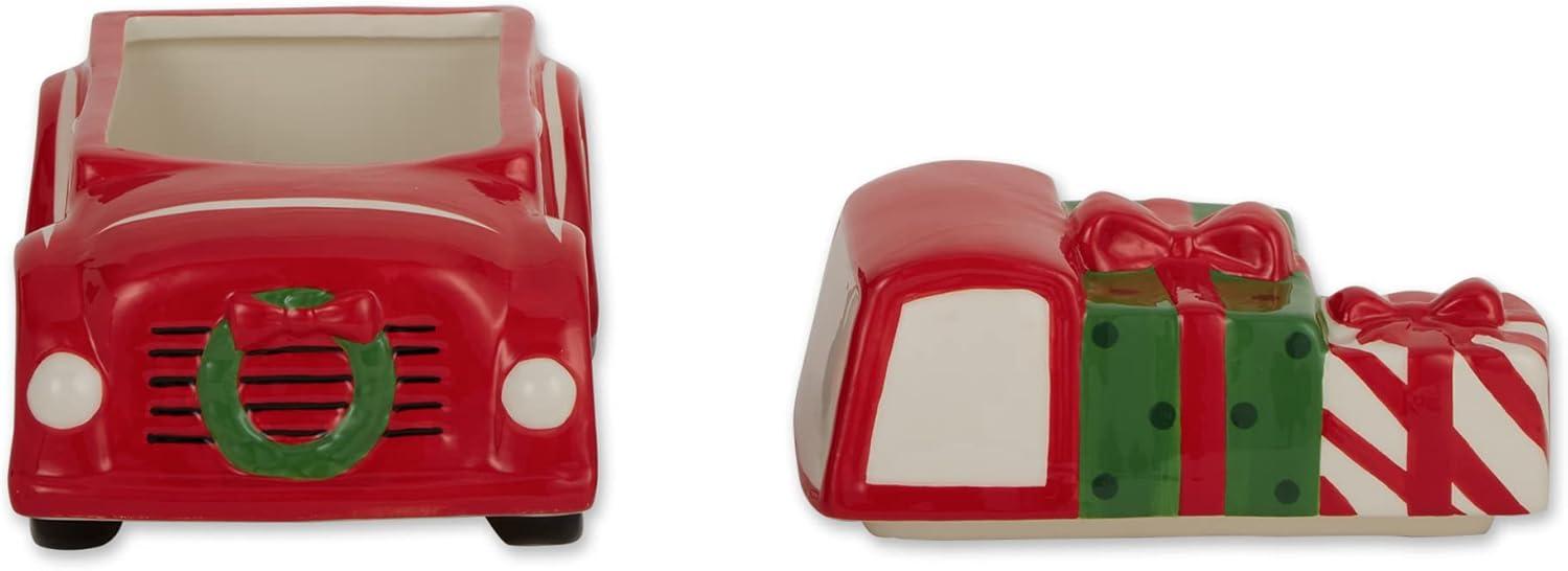 imageDII Seasonal Holiday Baking Collection Decorative Kitchen Servewrucke 105x6x65 Red Christmas Truck Cookie Jar