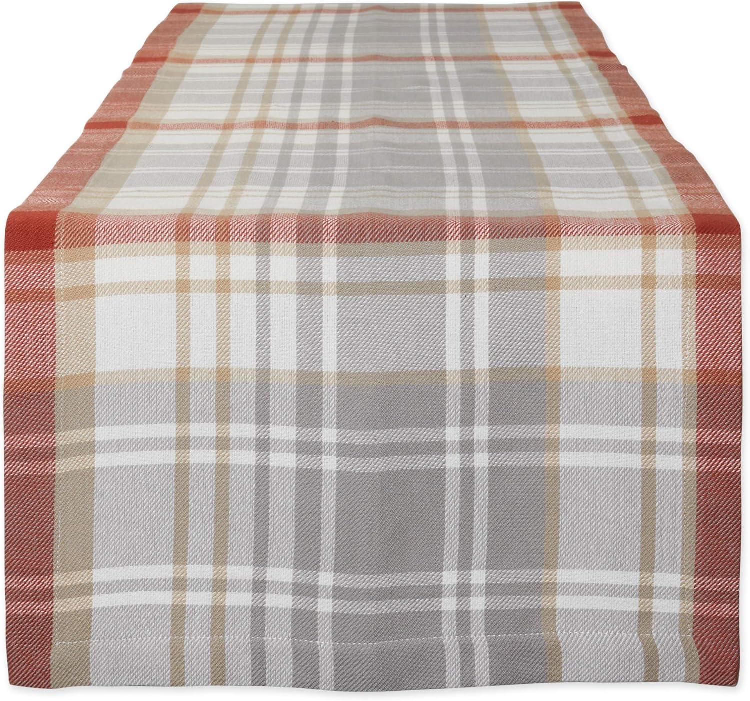 imageDII Thankful Autumn Collection Fall Tabletop Decoration Reversible Placemat Set 13x19 Falls Bounty 4 PieceCozy Picnic Plaid