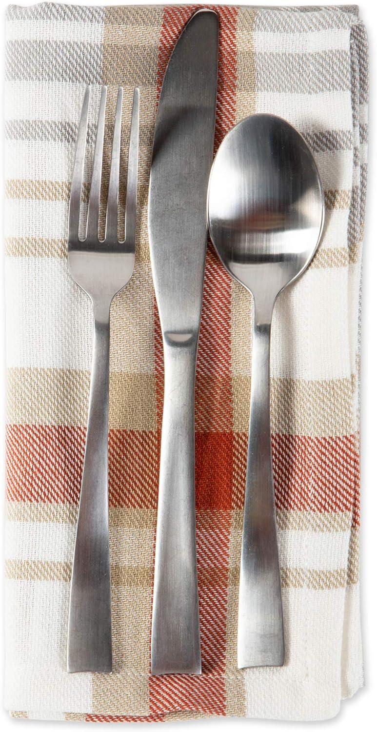 imageDII Thankful Autumn Collection Fall Tabletop Decoration Reversible Placemat Set 13x19 Falls Bounty 4 PieceCozy Picnic Plaid