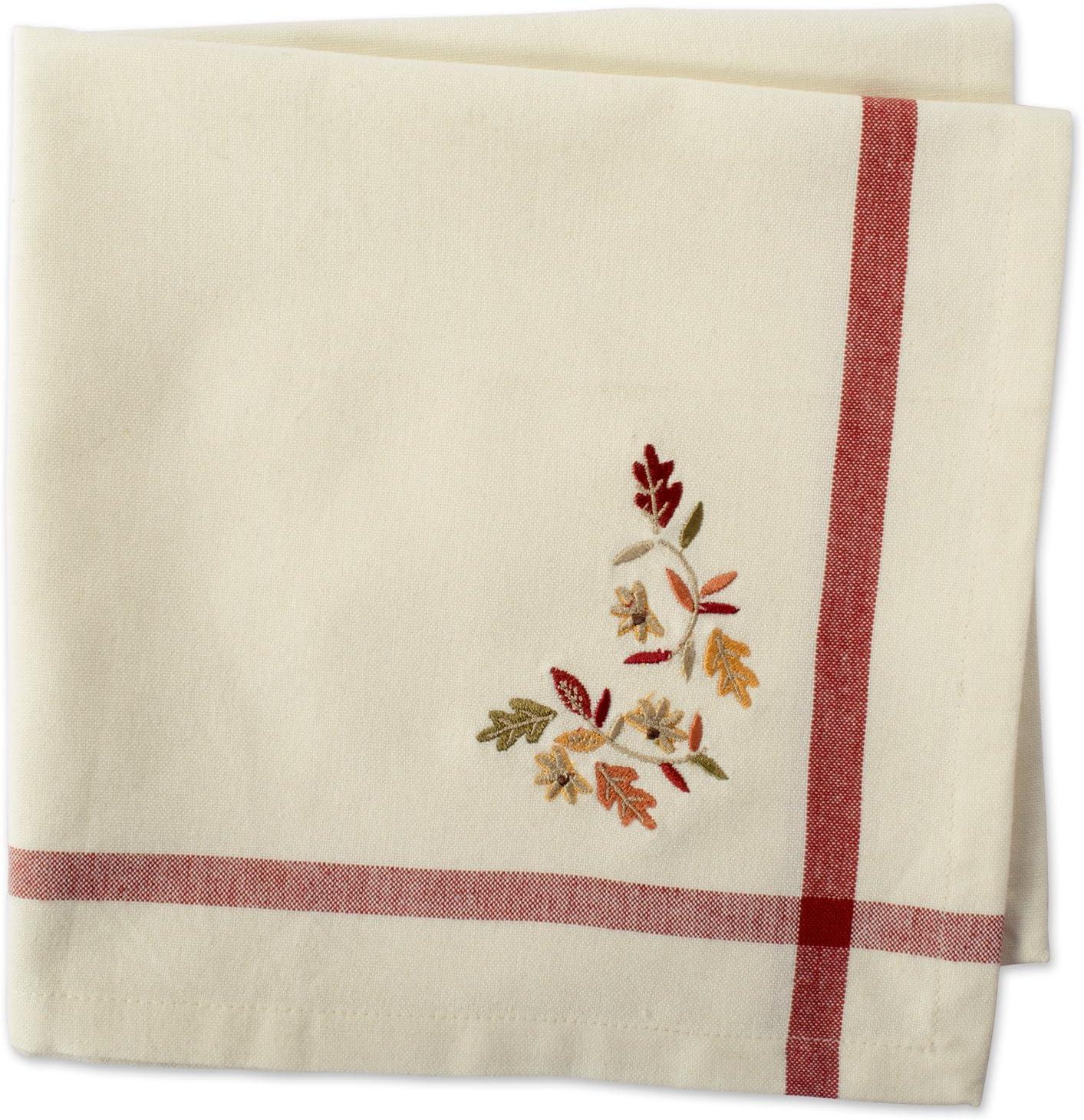 imageDII Thankful Autumn Collection Fall Tabletop Decoration Reversible Placemat Set 13x19 Falls Bounty 4 PieceFalling Leaves