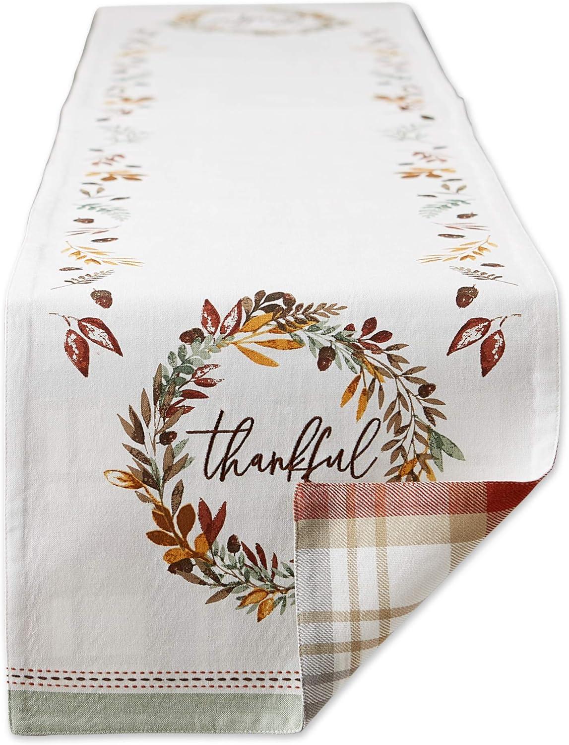 imageDII Thankful Autumn Collection Fall Tabletop Decoration Reversible Placemat Set 13x19 Falls Bounty 4 PieceFalls Bounty