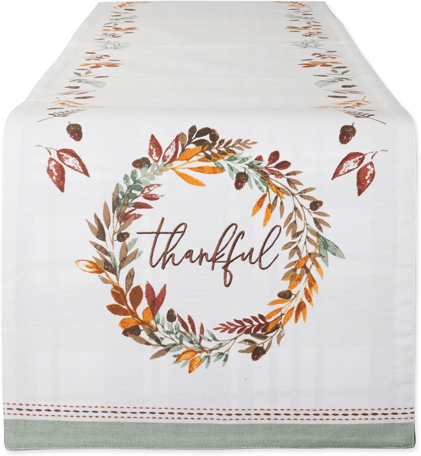 imageDII Thankful Autumn Collection Fall Tabletop Decoration Reversible Placemat Set 13x19 Falls Bounty 4 PieceFalls Bounty