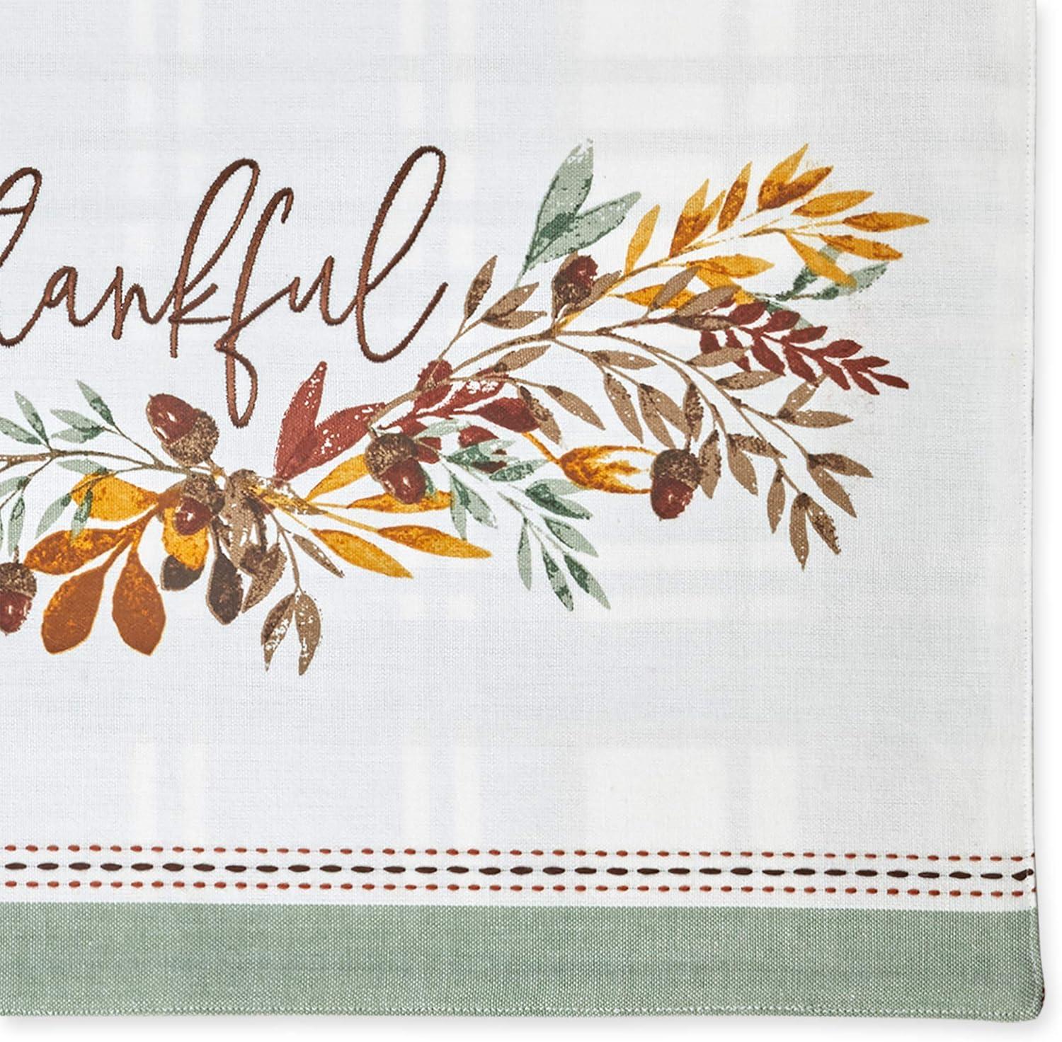 imageDII Thankful Autumn Collection Fall Tabletop Decoration Reversible Placemat Set 13x19 Falls Bounty 4 PieceFalls Bounty