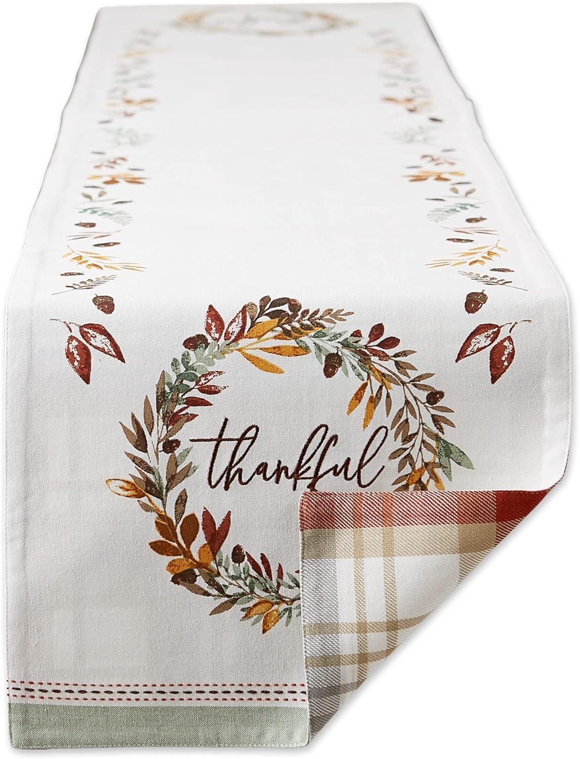 imageDII Thankful Autumn Collection Fall Tabletop Decoration Reversible Placemat Set 13x19 Falls Bounty 4 PieceFalls Bounty