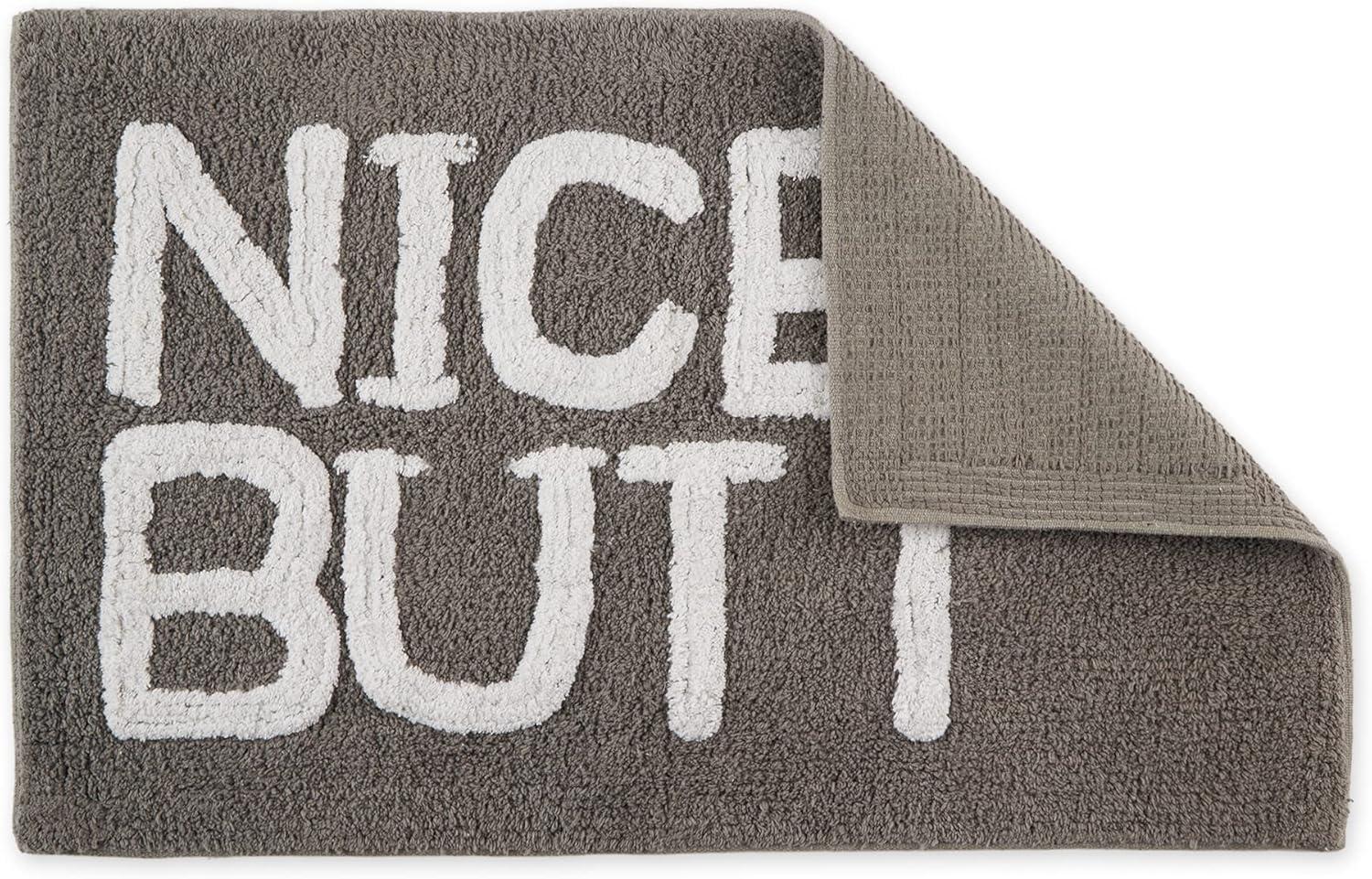 imageDII Tufted ShowerBath Mat Soft Absorbent Bathroom Rug Plush ampamp Machine Washable 20x31Inches Gray Nice ButtGray  Nice Butt
