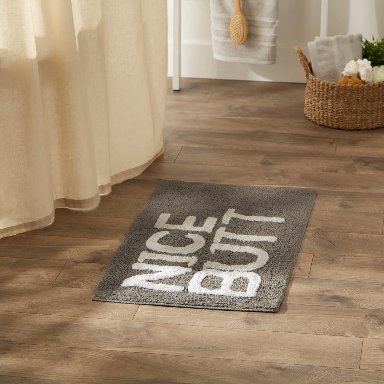 imageDII Tufted ShowerBath Mat Soft Absorbent Bathroom Rug Plush ampamp Machine Washable 20x31Inches Gray Nice ButtGray  Nice Butt
