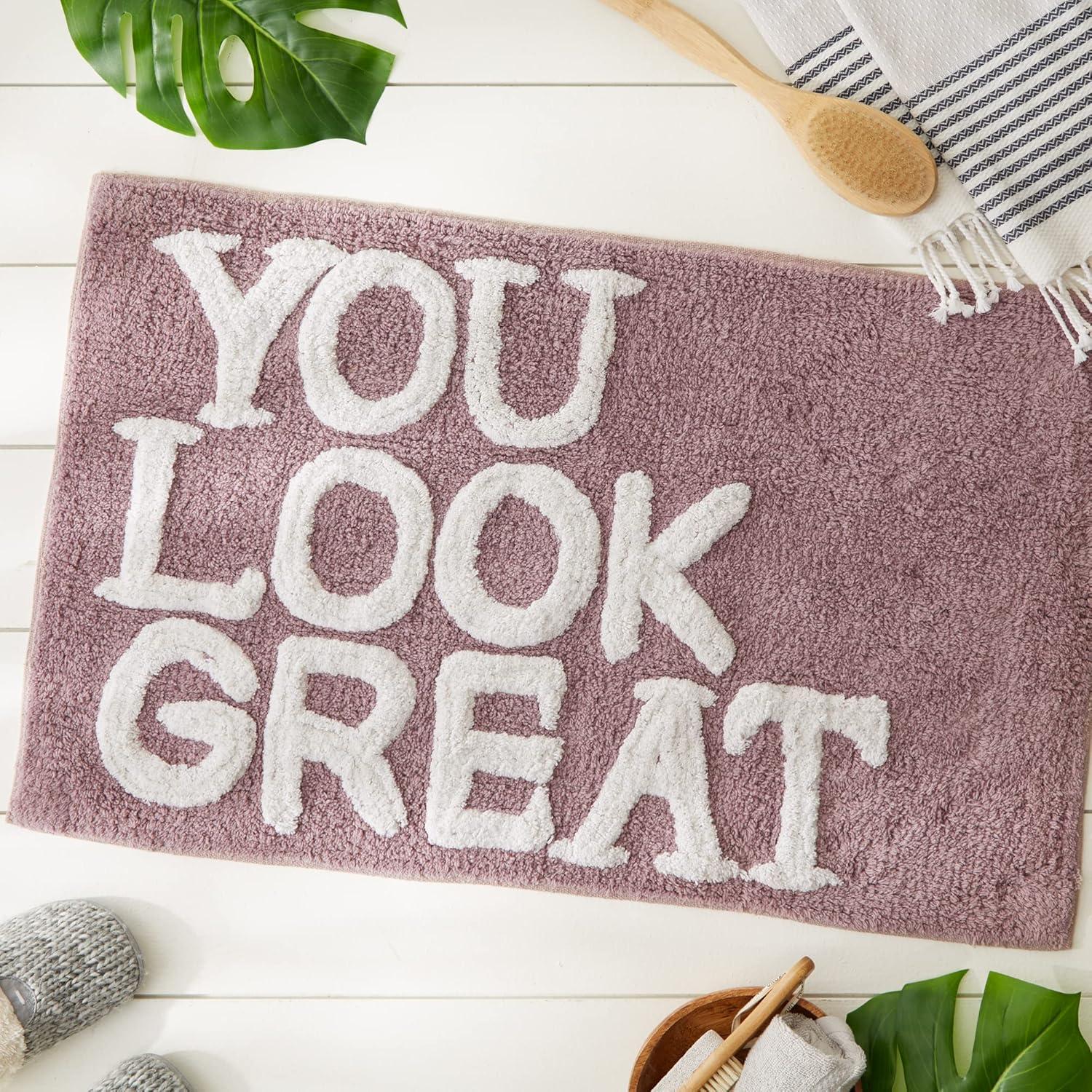 imageDII Tufted ShowerBath Mat Soft Absorbent Bathroom Rug Plush ampamp Machine Washable 20x31Inches Gray Nice ButtMauve  You Look Great