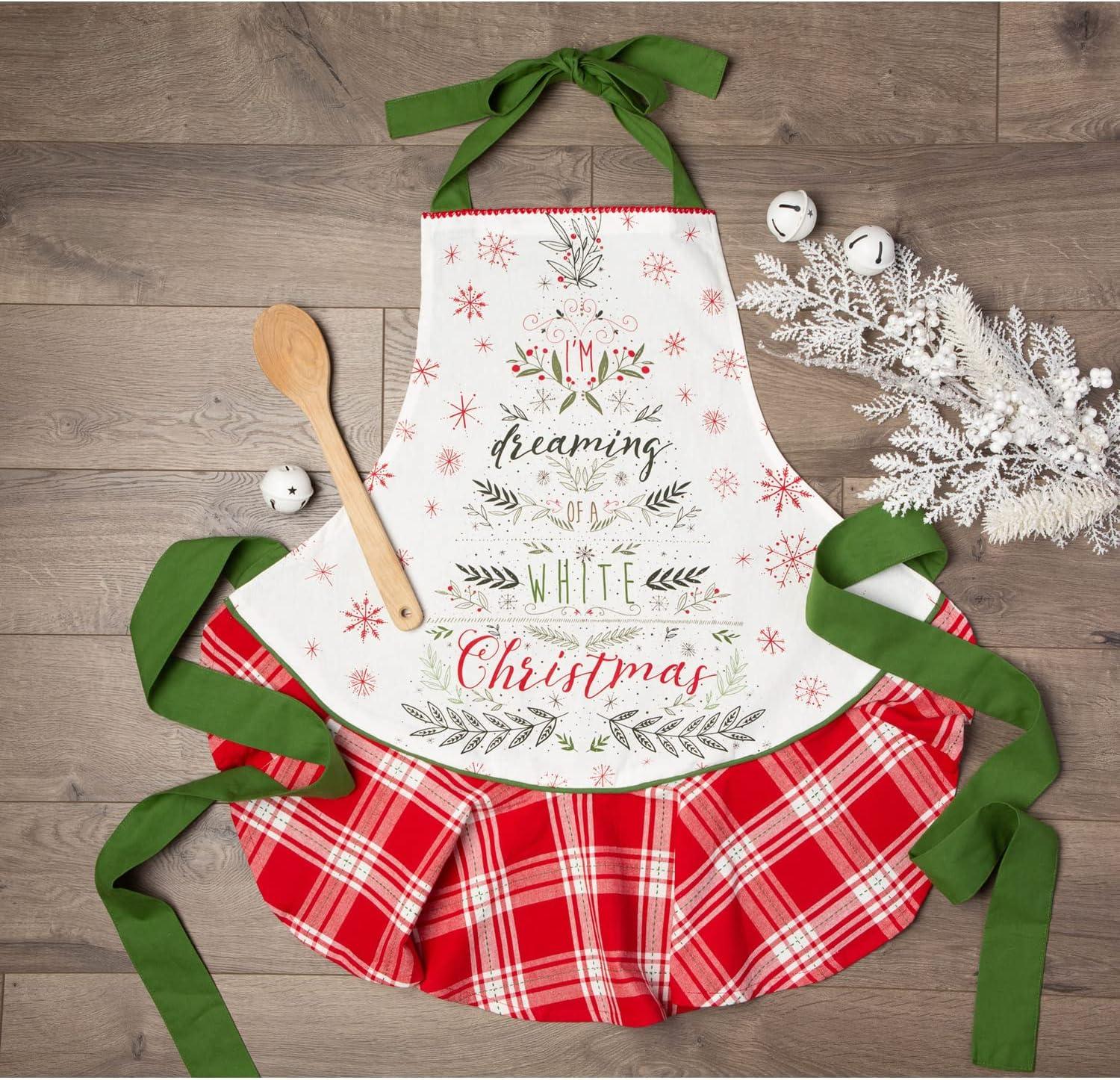 imageDII Womens Christmas Kitchen Apron Adjustable Adult Size for Cooking Baking Crafting ampamp EntertainingIm Dreaming