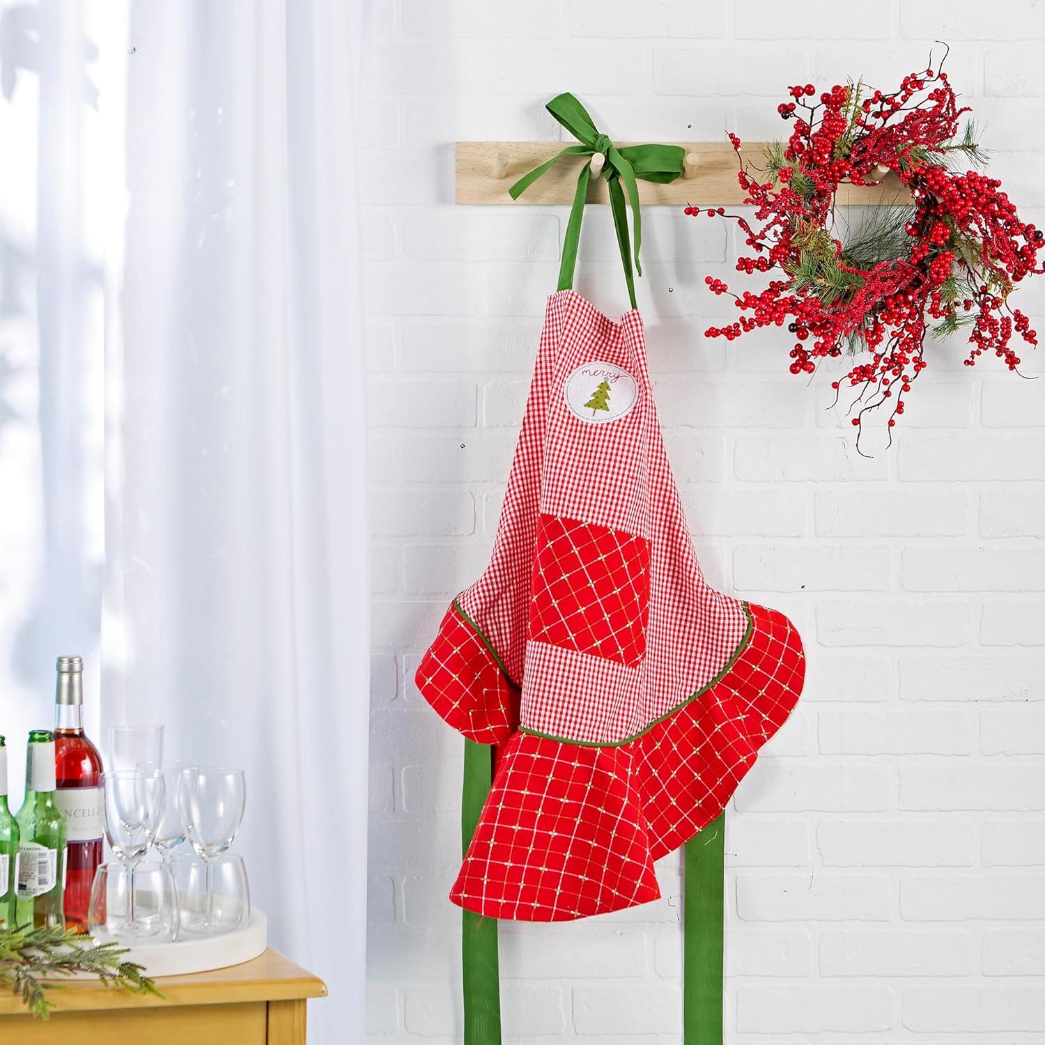 imageDII Womens Christmas Kitchen Apron Adjustable Adult Size for Cooking Baking Crafting ampamp EntertainingMerry Tree