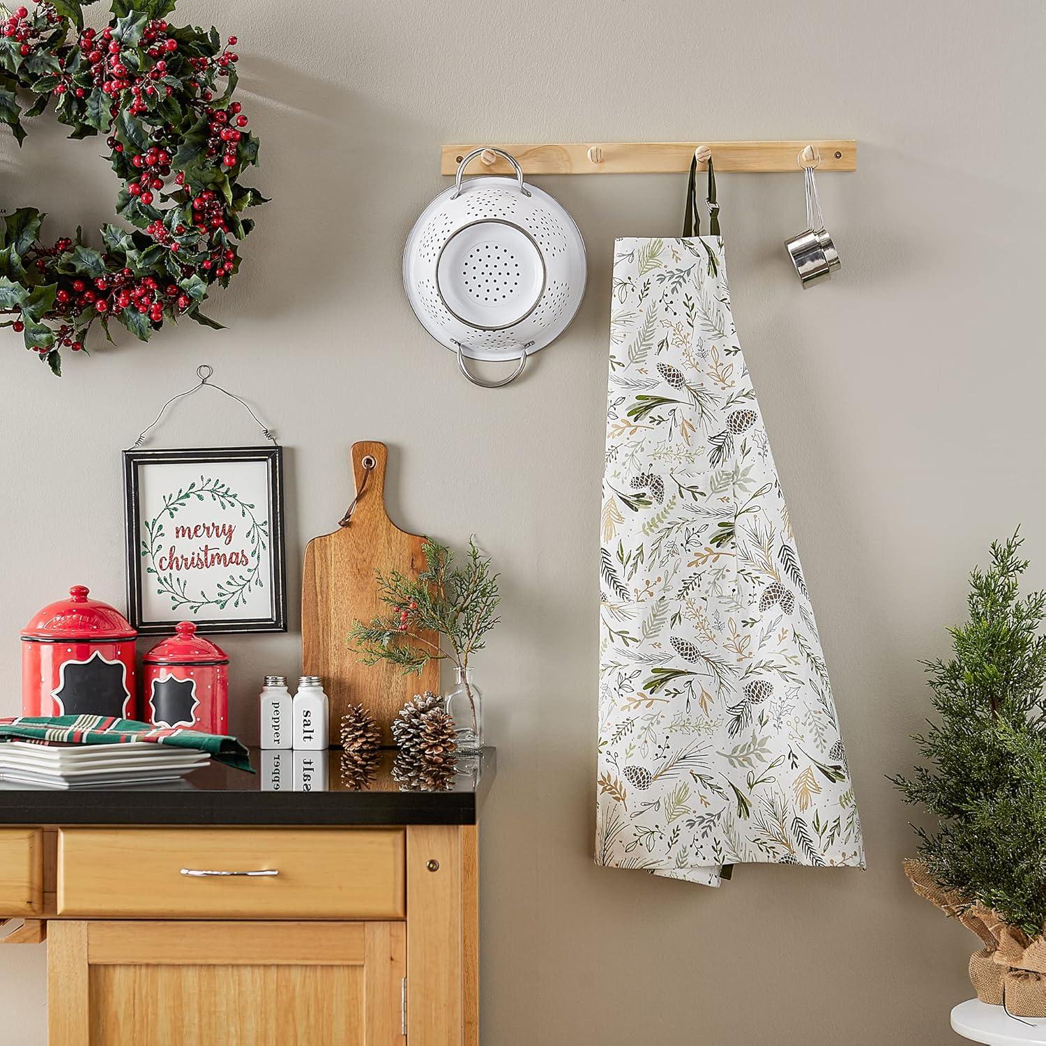 imageDII unisex Unisex Kitchen Christmas Apron for Women ampamp MenSparkle Sprigs