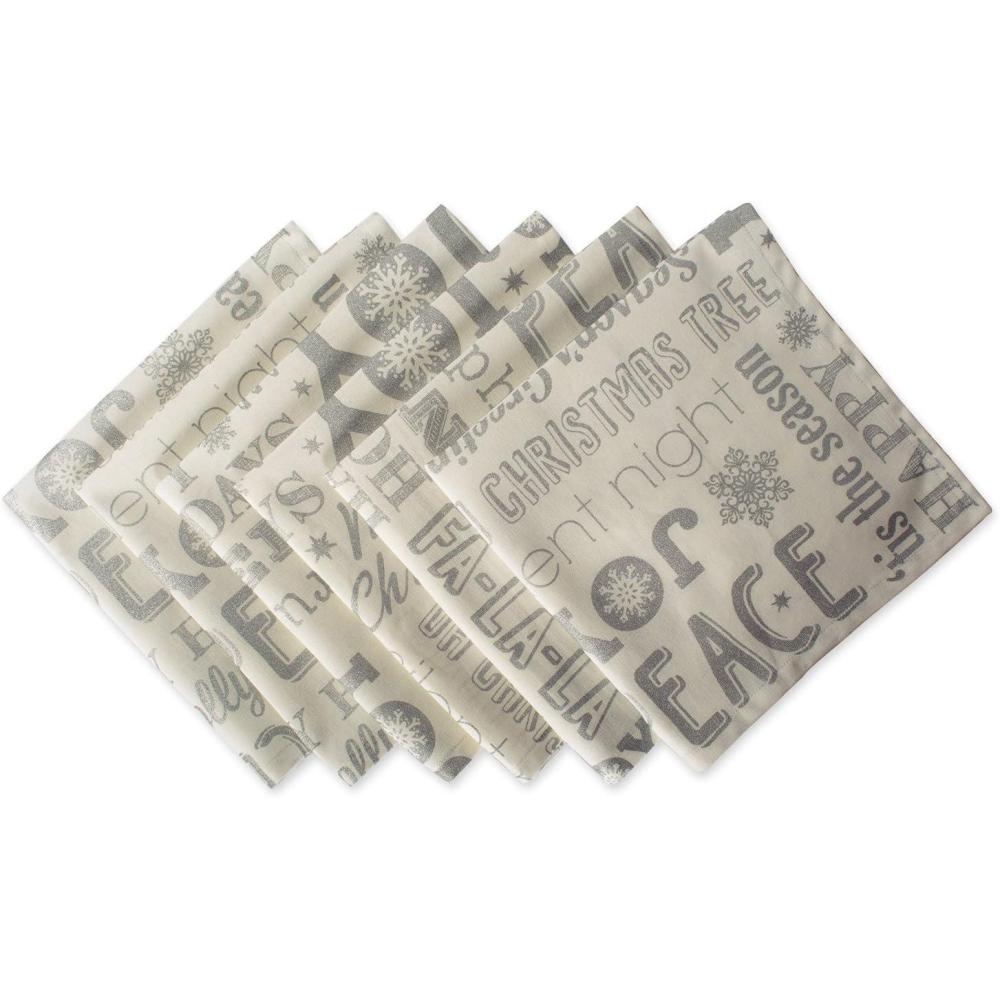 imageDII Holiday Dining Table Linen Metallic Fabric Kitchen Dcor Christmas Tablecloth 60x84 Silver Holiday CollageSilver Holiday Collage