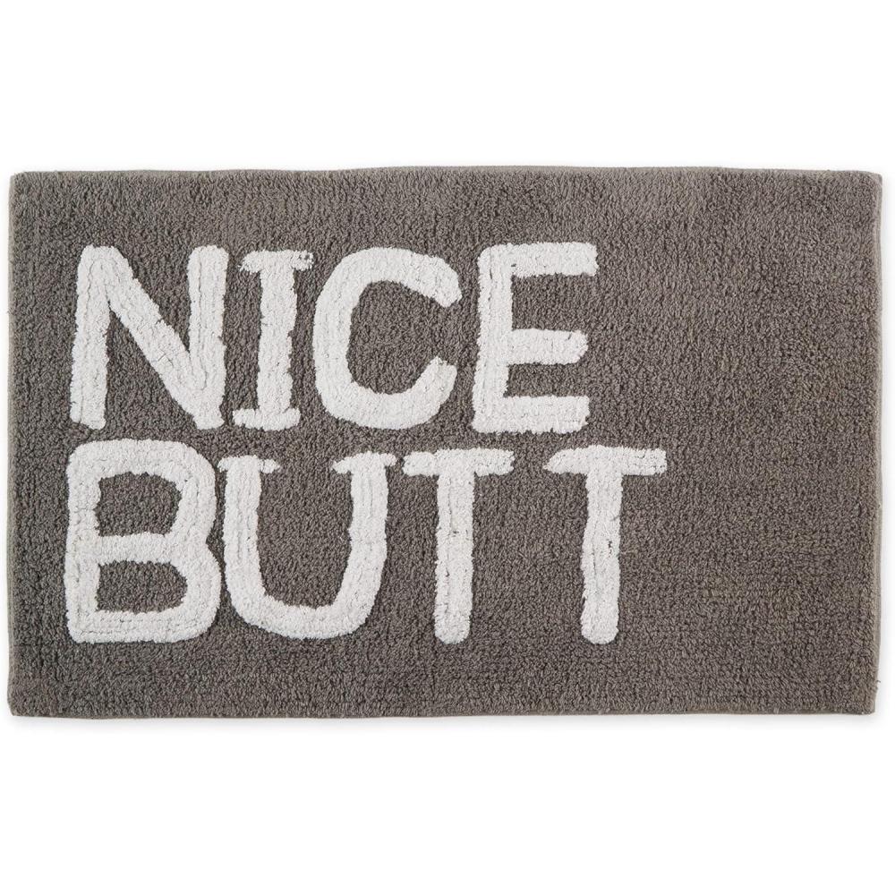 imageDII Tufted ShowerBath Mat Soft Absorbent Bathroom Rug Plush ampamp Machine Washable 20x31Inches Gray Nice ButtGray  Nice Butt