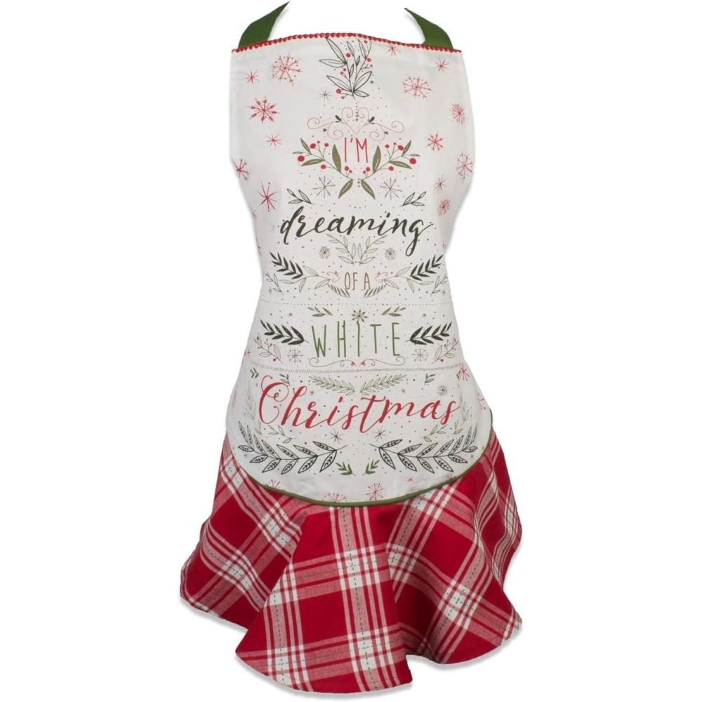 imageDII Womens Christmas Kitchen Apron Adjustable Adult Size for Cooking Baking Crafting ampamp EntertainingIm Dreaming