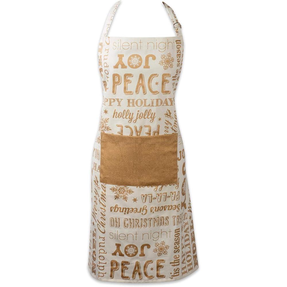 imageDII unisex Unisex Kitchen Christmas Apron for Women ampamp MenGold Holiday Collage