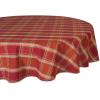 imageDII Autumn Pumpkin Spice Kitchen Collection FallThanksgiving Cotton Table Dcor Tablecloth 70quot Round Orange PlaidOrange Plaid