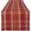 imageDII Autumn Pumpkin Spice Kitchen Collection FallThanksgiving Cotton Table Dcor Tablecloth 70quot Round Orange PlaidOrange Plaid