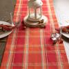 imageDII Autumn Pumpkin Spice Kitchen Collection FallThanksgiving Cotton Table Dcor Tablecloth 70quot Round Orange PlaidOrange Plaid