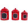 imageDII Ceramic Farmhouse Chic PolkaDot Kitchen CanisterContainer Organize Your Kitchen Countertops Cupboards or Pantry Small RedRed