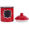 imageDII Ceramic Farmhouse Chic PolkaDot Kitchen CanisterContainer Organize Your Kitchen Countertops Cupboards or Pantry Small RedRed