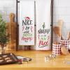 imageDII Christmas Fun Collection Printed Dishtowel Set 18x28 North Pole 3 PieceNaughtyNice