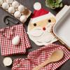 imageDII Christmas Kitchen Accessories ampamp Dcor Gift Set Pot Holder ampamp Dish Towels O Christmas Tree 3 PieceJolly Santa