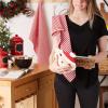 imageDII Christmas Kitchen Accessories ampamp Dcor Gift Set Pot Holder ampamp Dish Towels O Christmas Tree 3 PieceJolly Santa