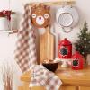 imageDII Christmas Kitchen Accessories ampamp Dcor Gift Set Pot Holder ampamp Dish Towels O Christmas Tree 3 PieceRudy Reindeer