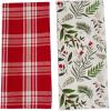 imageDII Christmas Kitchen Towel Set Floral Tea Towels for Baking Cleaning Entertainment ampamp Cooking 18x28 Woodland Holiday 2 PieceBoughs of Holly