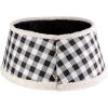 imageDII Christmas Tree Collar Decorative Cover for Metal Stand of Artificial or Live Holiday Xmas Tree 18quot Top Diameter 24quot Base Diameter 12quot Height Green White TrimFarmhouse Buffalo Check  Black  White
