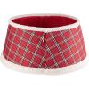 imageDII Christmas Tree Collar Decorative Cover for Metal Stand of Artificial or Live Holiday Xmas Tree 18quot Top Diameter 24quot Base Diameter 12quot Height Green White TrimRed Plaid